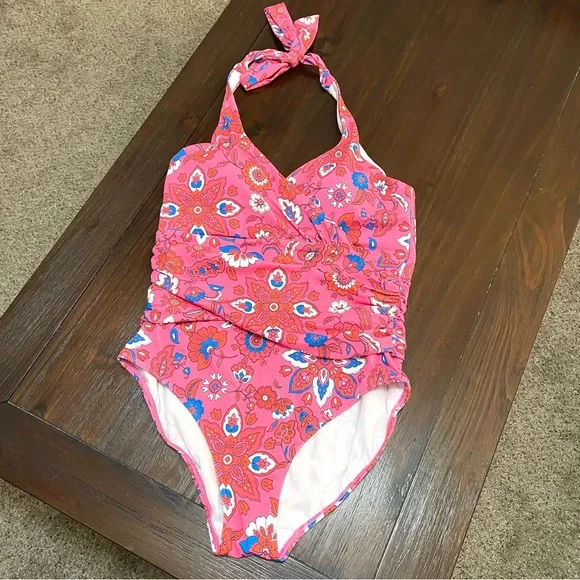 Boden Pink Floral One Piece Swimsuit - Picture 12 of 12